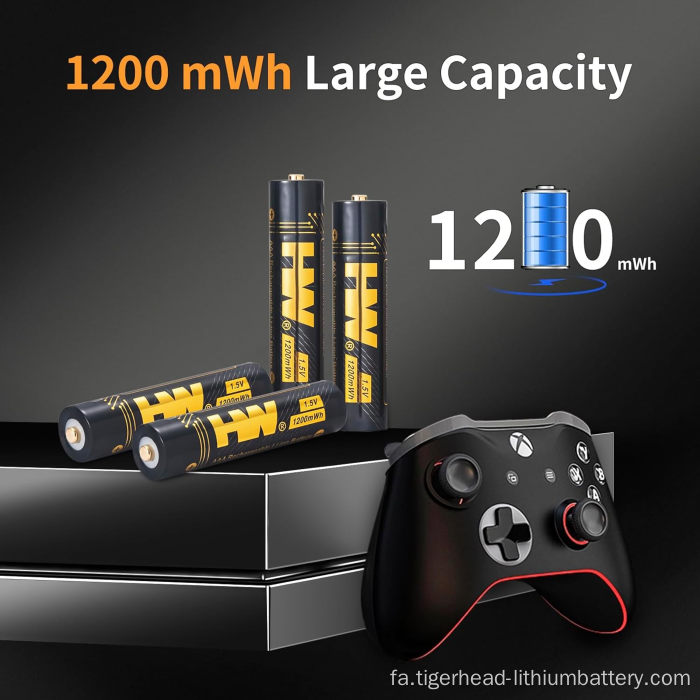 باتری های لیتیومی قابل شارژ 4P 1.5V AAA 1200mWh